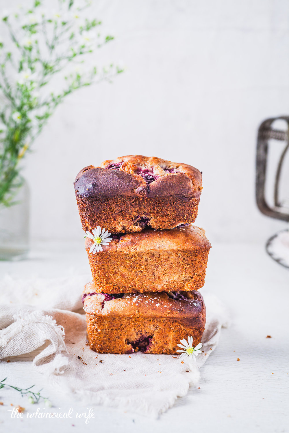 30 Cakes In 30 Days | 3. Mini Blackberry & Apple Loaf {GF, DF, Refined Sugar Free } | The Whimsical Wife